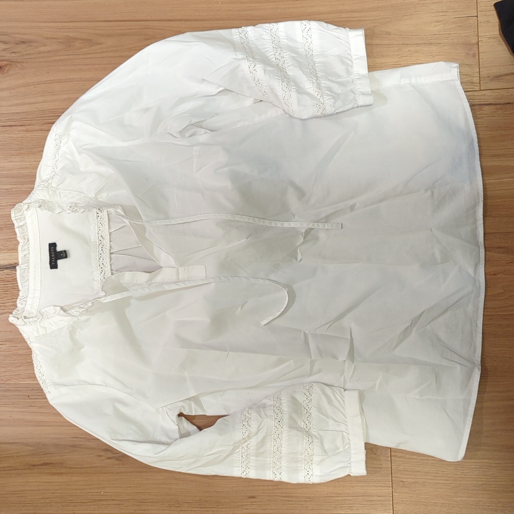 White cotton embroidered blouse
